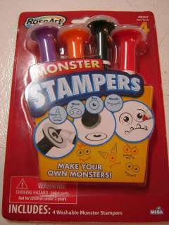   package Rose Art Monster Stampers set of 4 washable markers creatures