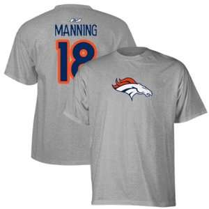  Denver Broncos Reebok Peyton Manning Grey Name and Number 