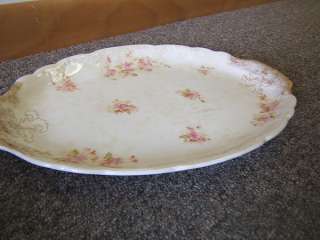 Warwick China Vintage Oval Platter pink flower WAR63  