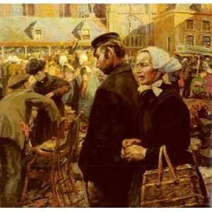   Hendrik Jan Marketscene At Amersfoort Canvas Art