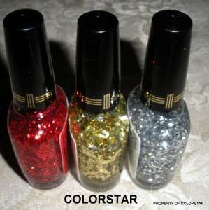 MILANI SPECIALTY NAIL LACQUER ONE COAT GLITTER LOT OF 3  