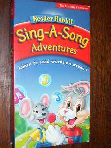 Reader Rabbit: Sing A Song Adventures (VHS, 2000)  