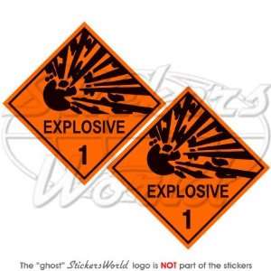   Danger Warning Safety Sign 3 (75mm) Vinyl Stickers, Decals x2