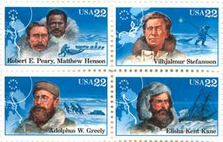 Arctic Explorers, 1986; U.S. Commemorative #2220 2223  