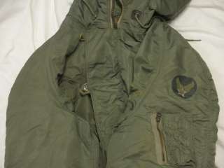   Vintage N 3B Parka Military Flight Air Force Stenciled Jacket Size L