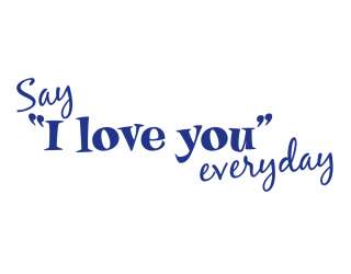 Say I Love You Everyday Vinyl Wall Art Lettering Quote  