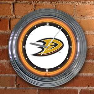 Anaheim Mighty Ducks Team 14 Neon Clock NHL Hockey Fan Shop Sports 