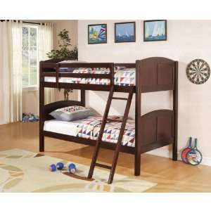  Cappuccino Twin Bunk Bed   Coaster Co.: Home & Kitchen