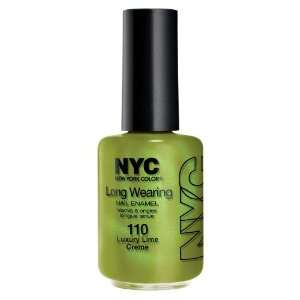  New York Color Long Wearing Nail Enamel, Luxury Lime, 0.45 