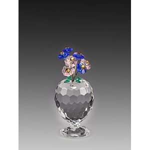  Crystal Vase with Flowers