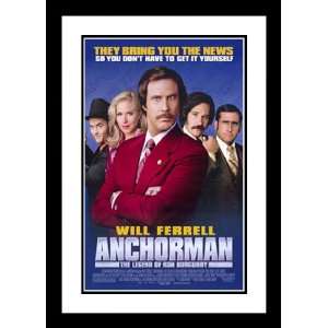Anchorman Ron Burgundy 32x45 Framed and Double Matted Movie Poster 