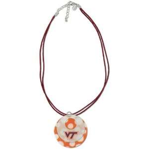  Virginia Tech Hokies Capiz Double Shell Cord Necklace 