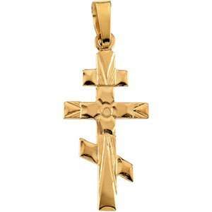    14KY Gold St. Andrew Cross 26x15mm/14kt yellow gold Jewelry