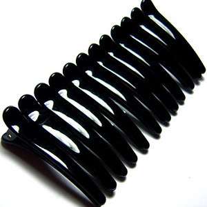 ADDL Item  12 pcs black fashion Acrylic hair clamp clips 