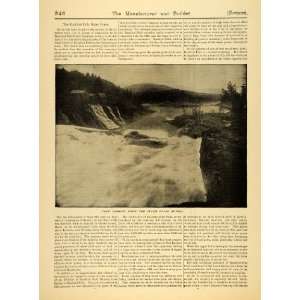   Androscoggin River Waterfall   Original Print Article