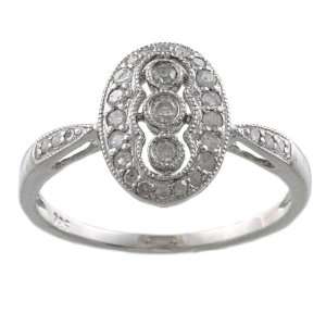   3ct Vintage Antique Style Pave Diamond Ring (G H, I1 I2): Jewelry
