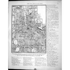  Collier Antique Print 1936 Map Minneapolis Minnesota 