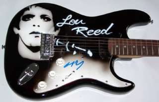 Lou Reed Autographed Airbrush Guitar Velvet Underground JSA UACC RD 