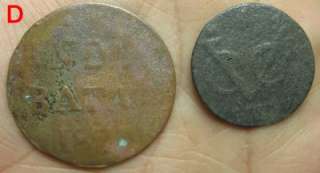 1700s & 1800s COIN NEW YORK PENNY VOC DUTCH DUIT US COLONIAL LOT OF 