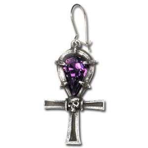  Crystal Ankh  Single Gothic Earring Toys & Games