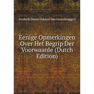   (Dutch Edition) Frederik Daniel Eduard Van Ossenbruggen Books