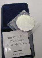 Alaska Mint Medallion State Coin 1997 1oz Silver w/ COA Musk Ox  