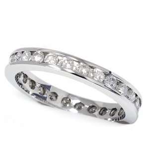   Channel Set Wedding Anniversary Ring Band White Gold 4 9 Jewelry