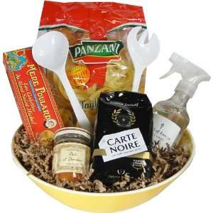 Housewarming Gift Basket in a Pasta Bowl  Grocery 