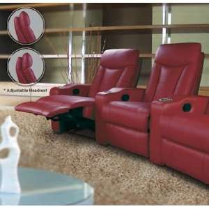   Theater Seating   2 Red Leather Chairs   Coaster Co.
