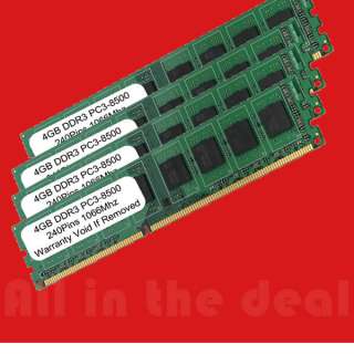 16GB PC3 8500 1066 MHZ DDR3 240 PIN DESKTOP MEMORY RAM  