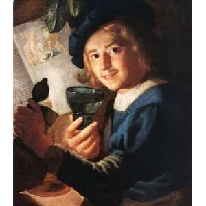   painting name: Young Drinker, By Honthorst Gerrit van Home & Kitchen