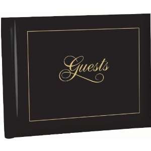  Black Guest Book w/Gold Imprint (1 per package): Toys 