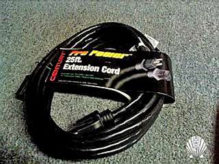 12/3 Power Cord  25 Cable All Black  