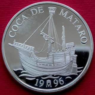 Spain.Silver CoinSailing Vessels.Coca de Mataro1996  