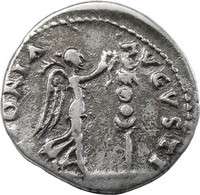 Vespasian AR Denarius / Victory Ancient Roman Coin  