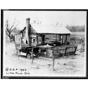   buildings,fence,house,Little Rock,Arkansas,AR,c1937