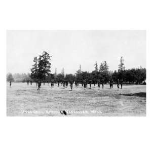 Vancouver, Washington, View of a Rifle Drill at the Barracks Premium 