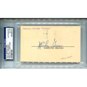  Mickey Grasso Signed Autographed Index Card Psa/dna 