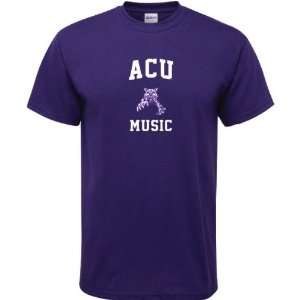   Christian Wildcats Purple Music Arch T Shirt