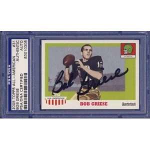  Autographed Griese Picture   2005 Topps All American Card 