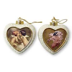 Christmas Ornaments by Bessie Pease Gutmann Two Heart Shaped Loving 