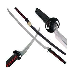  New Trademark Katana Sword Black And Red W/ Blood Groove 