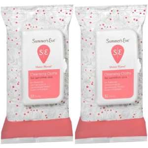 Summers Eve Cleansing Cloths, for Sensitive Skin, Sheer Floral, 32 ct 