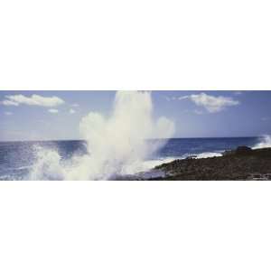  Surf Breaking on a Rocky Coast, Caribbean Sea, Cayman 