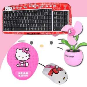 Hello Kitty USB Optical Mouse #81309 + Hello Kitty Desktop USB Fan 