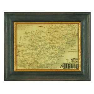  Framed Antique Reproduction French Map