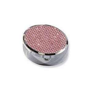    Silver plated Pink Glitter Oval Jewelry Box: Kitchen & Dining