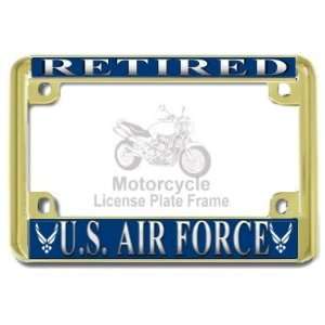 Motorcycle   USAF US Air Force Retired Gold Metal Motorcycle License 