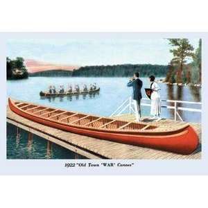  Vintage Art War Canoe   07533 3