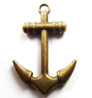  20pcs bronze plated anchor charms 29x20mm  